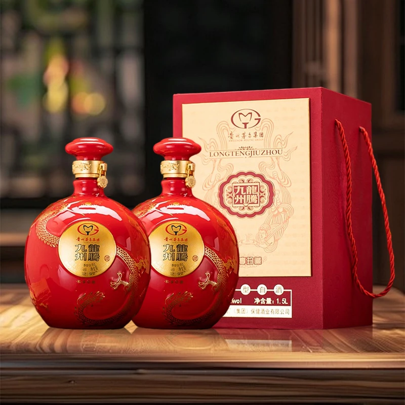 龙腾九州私享珍藏（红坛） 52度浓香型白酒 1.5L*2坛