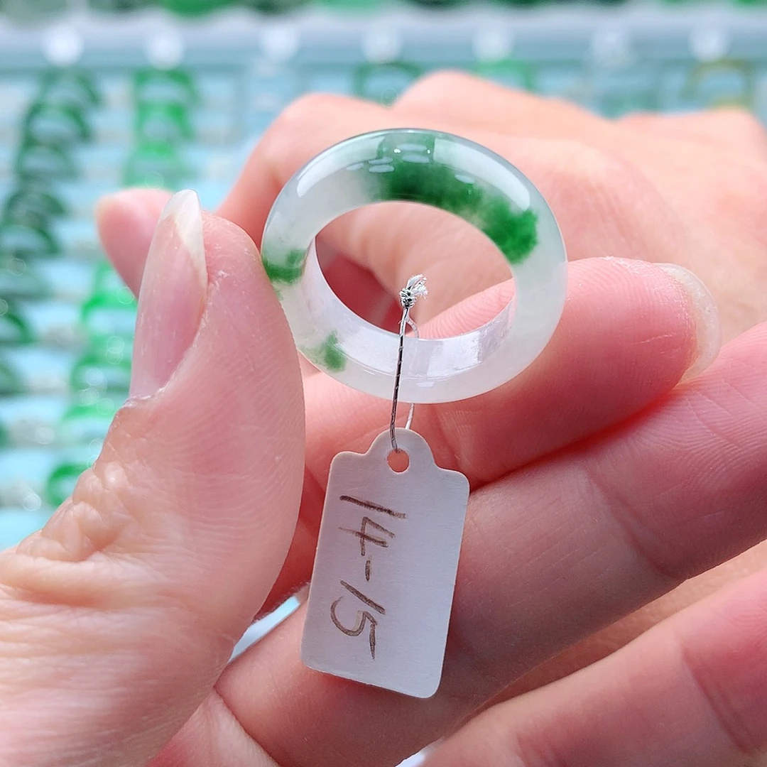 翡翠戒指未镶嵌A货缅甸翡翠