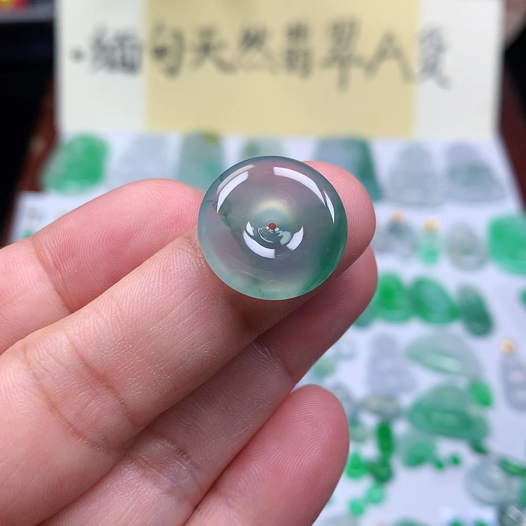 翡翠裸石缅甸天然A货翡翠冰种平安扣