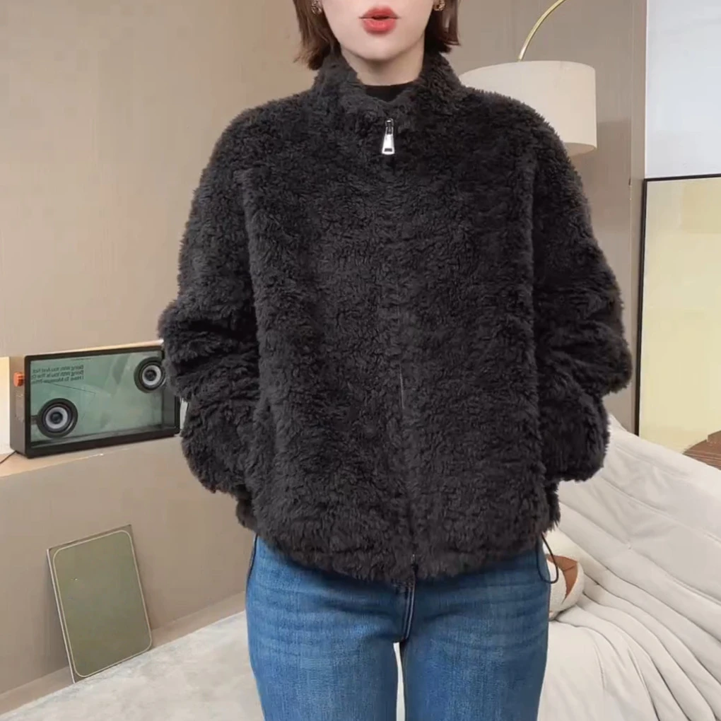 兹伊翰【毛茸茸】2025秋冬季新款复古洋气高级感百搭时尚慵懒风外套