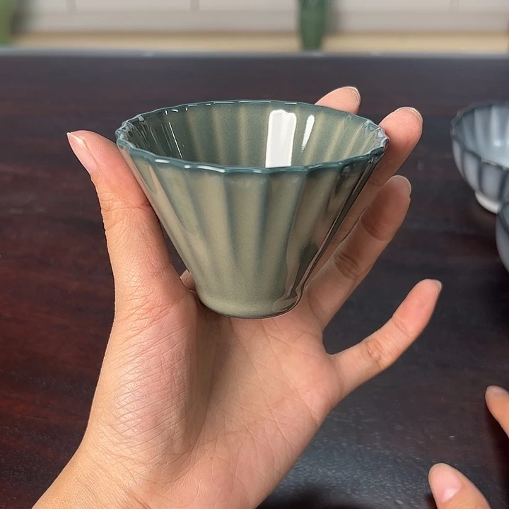 龙泉云间青瓷小米茶器