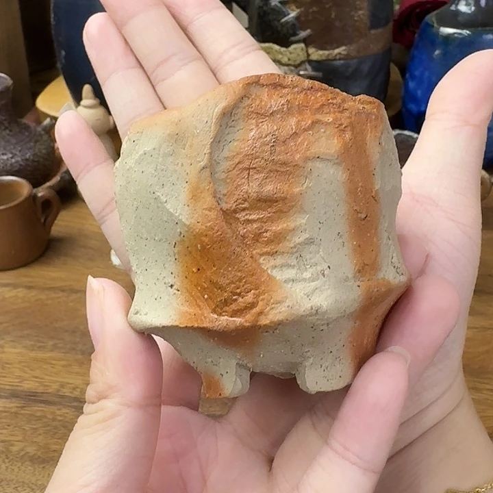 横山伸一备前烧树根杯福利一口价