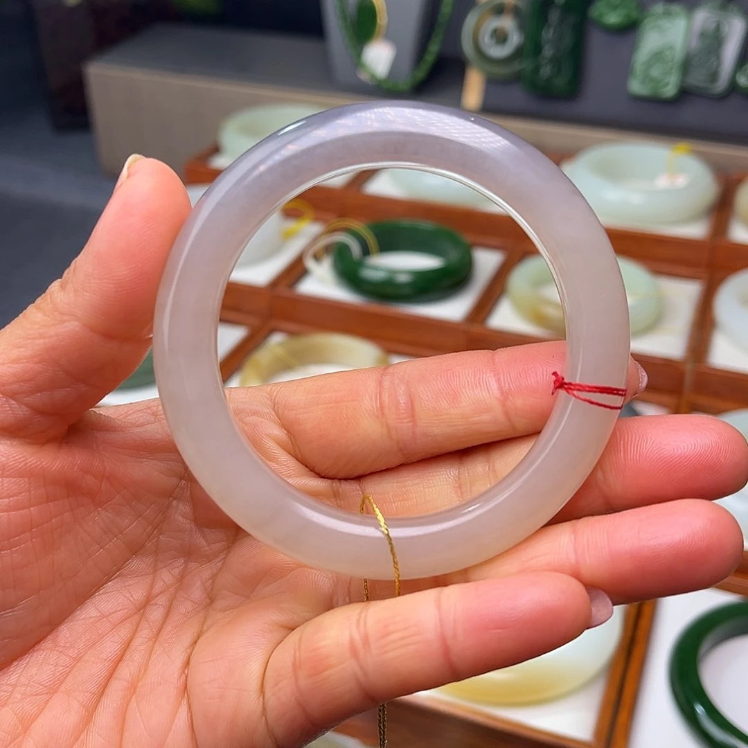 和田玉未镶嵌手镯57.3