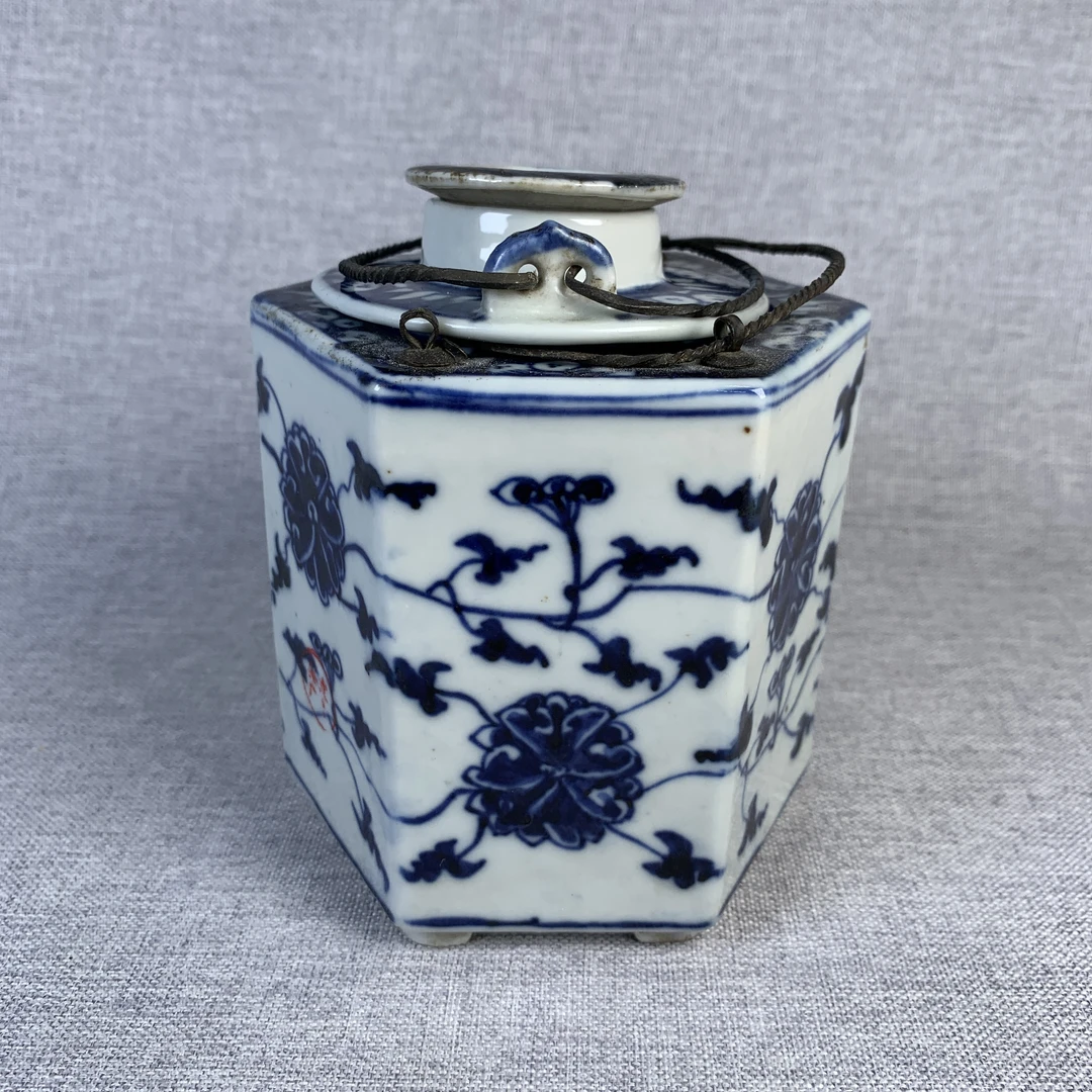 清代青花花纹温酒器古瓷器真品国营镇江市文物商店库出5128246