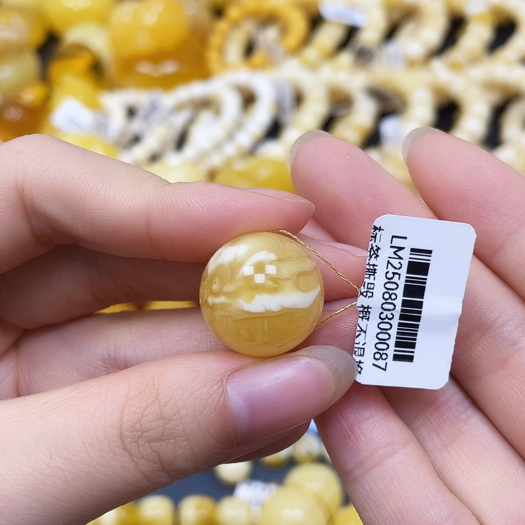 裸石蜜蜡未镶嵌圆珠18mm