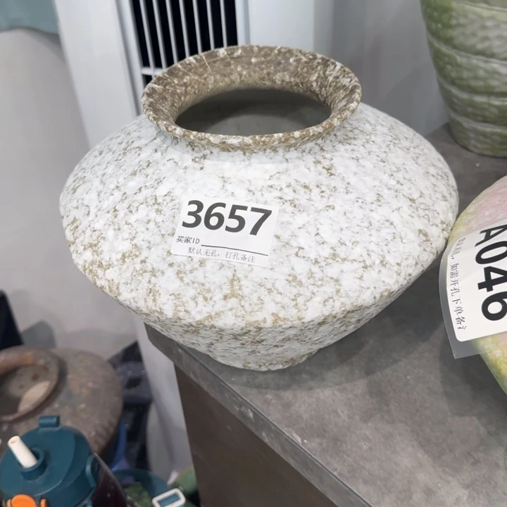 豆***包瓷片景德镇高温花器编码3657高23口10默认无孔
