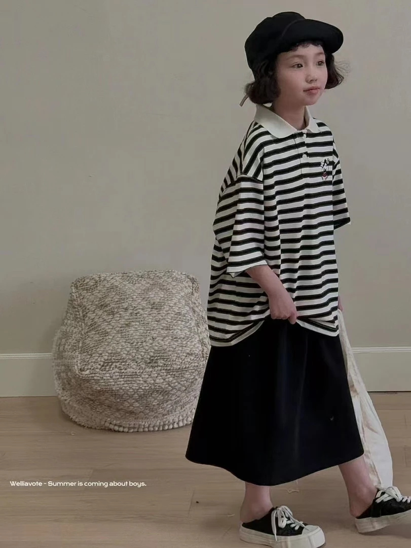 YOUUNNE夏季新款韩系儿童米奇polo衫男女童棉短袖