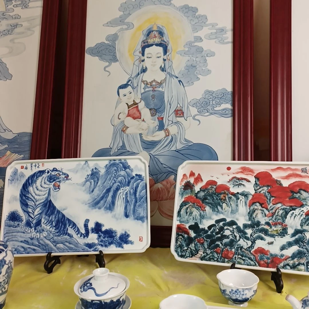 景德镇手绘釉下彩青花