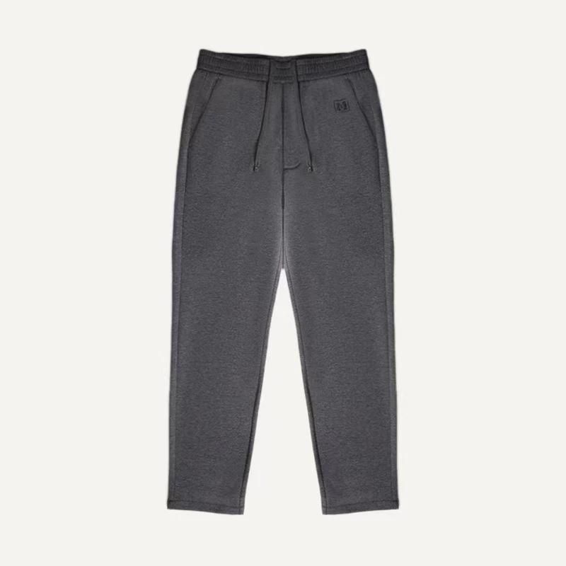 Dite24秋冬男士直筒时尚针织长裤字母口袋钢印双D胶印深灰色黑色