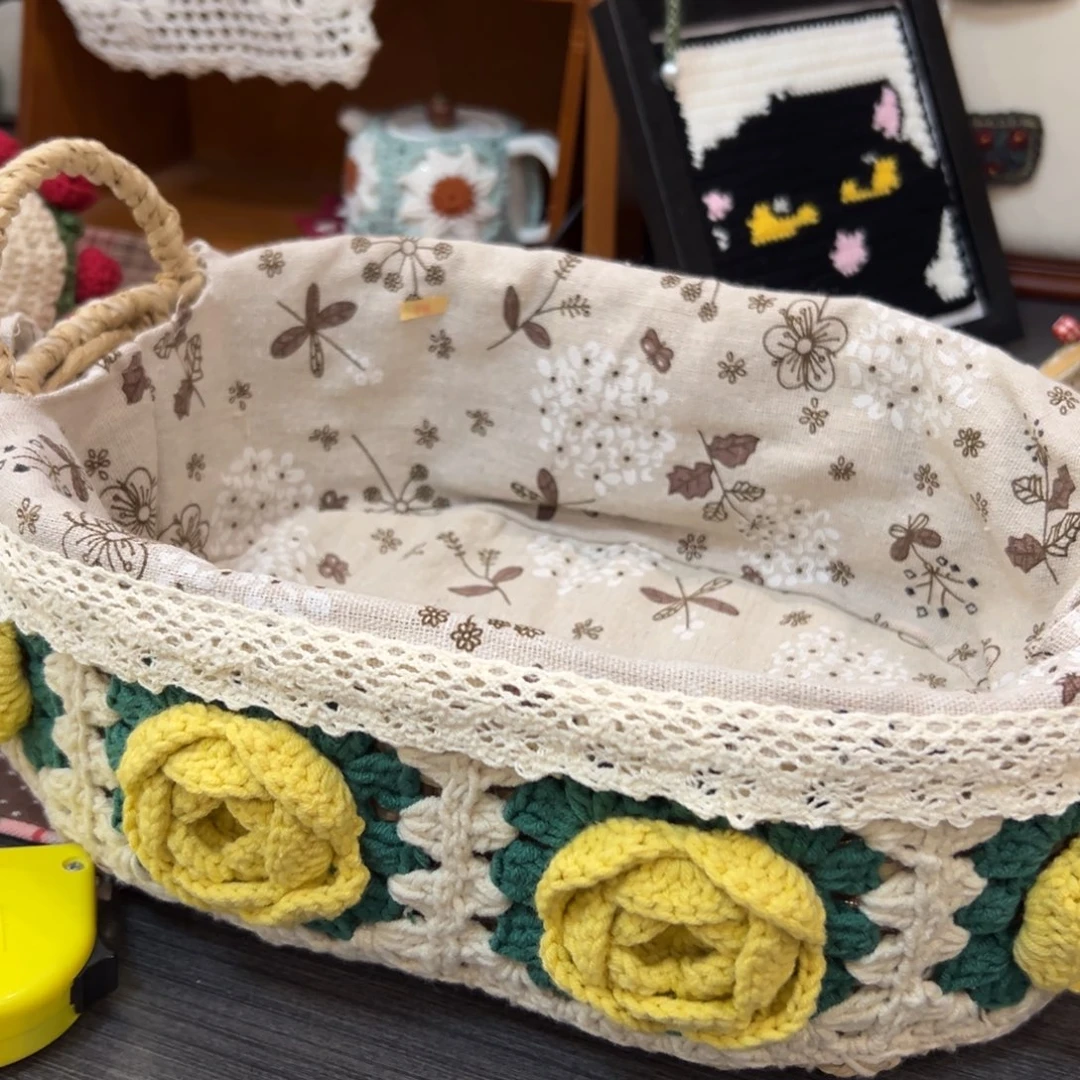 玫瑰手提收纳盒收纳