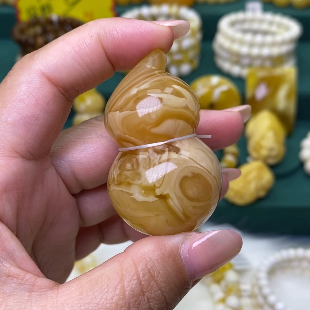 蜜蜡未镶嵌裸石葫芦