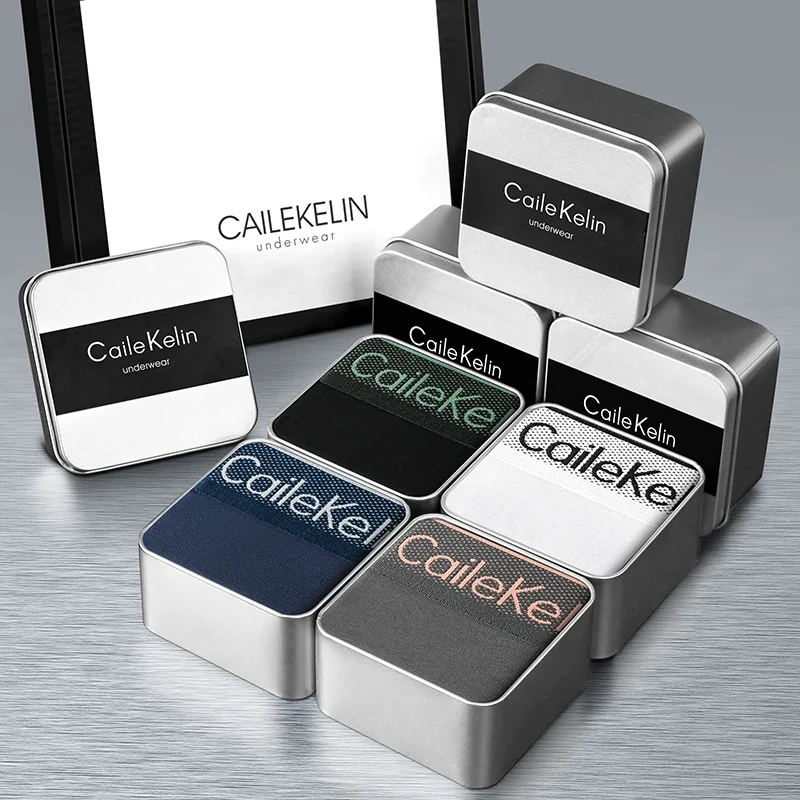 CaileKelin男士内裤平角裤四角春夏季透气青年运动短裤内裤礼盒装