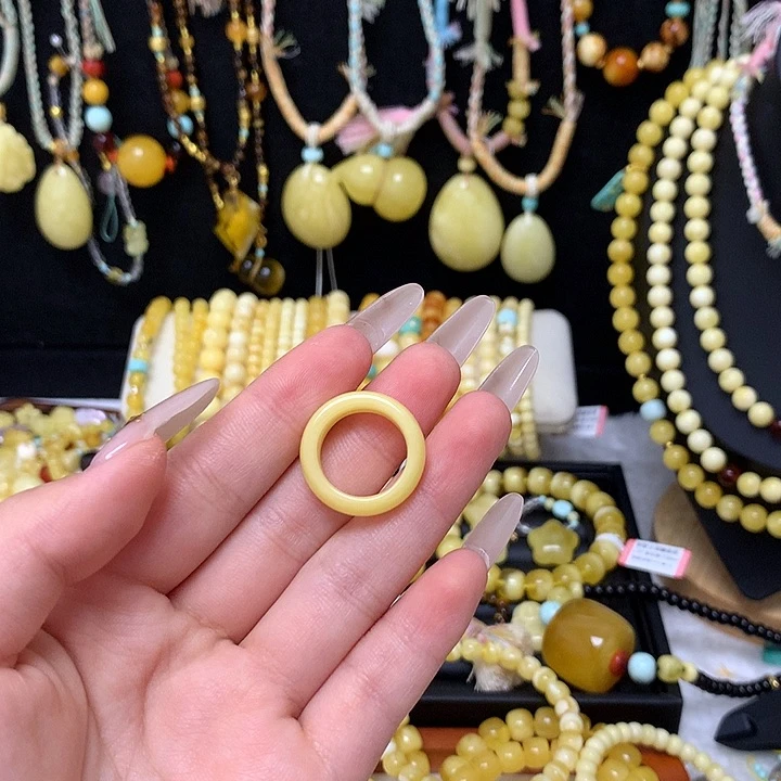 手链蜜蜡未镶嵌D****人蜜蜡跑环单个