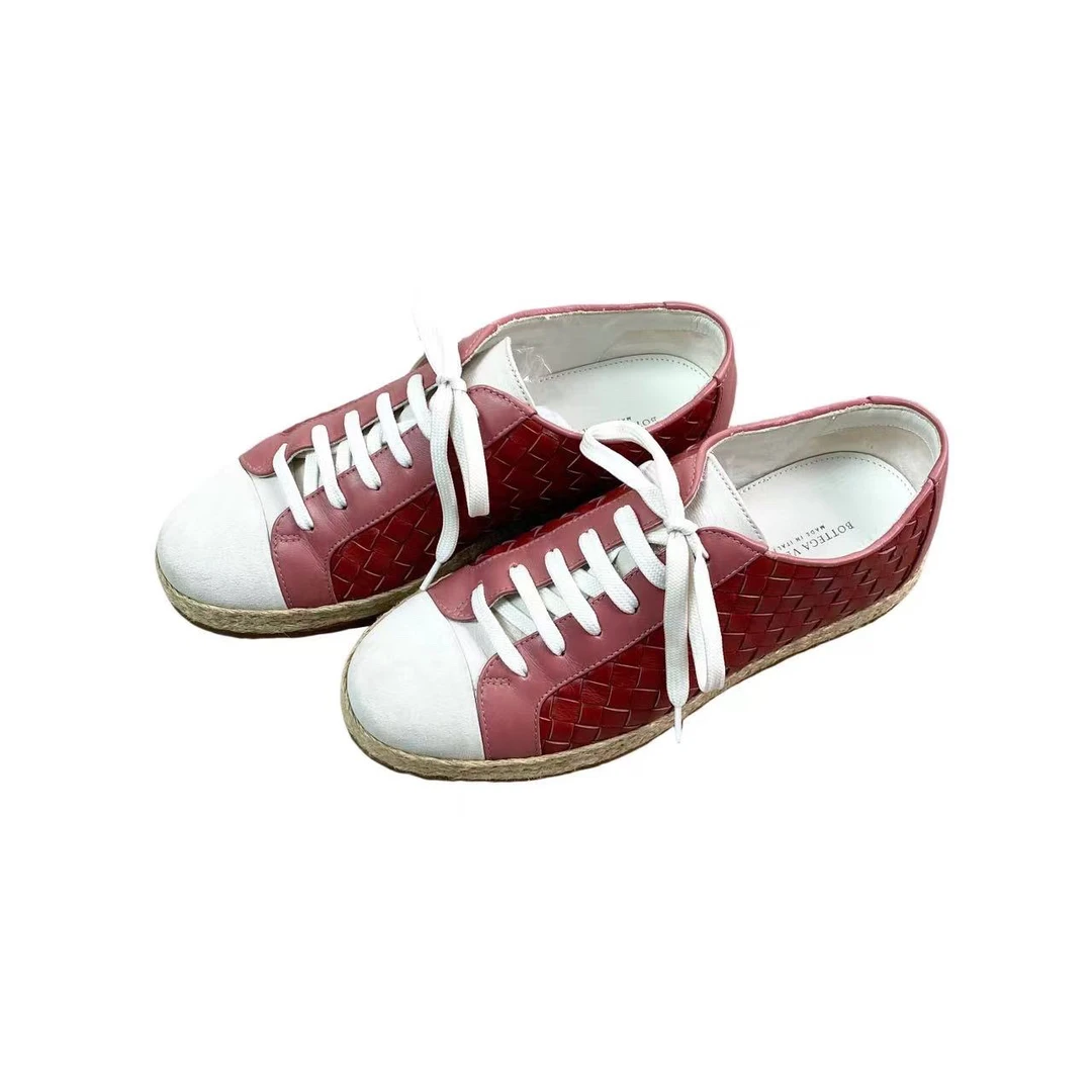 99新 BOTTEGA VENETA/葆蝶家 aa1764 编织拼接板鞋 36码