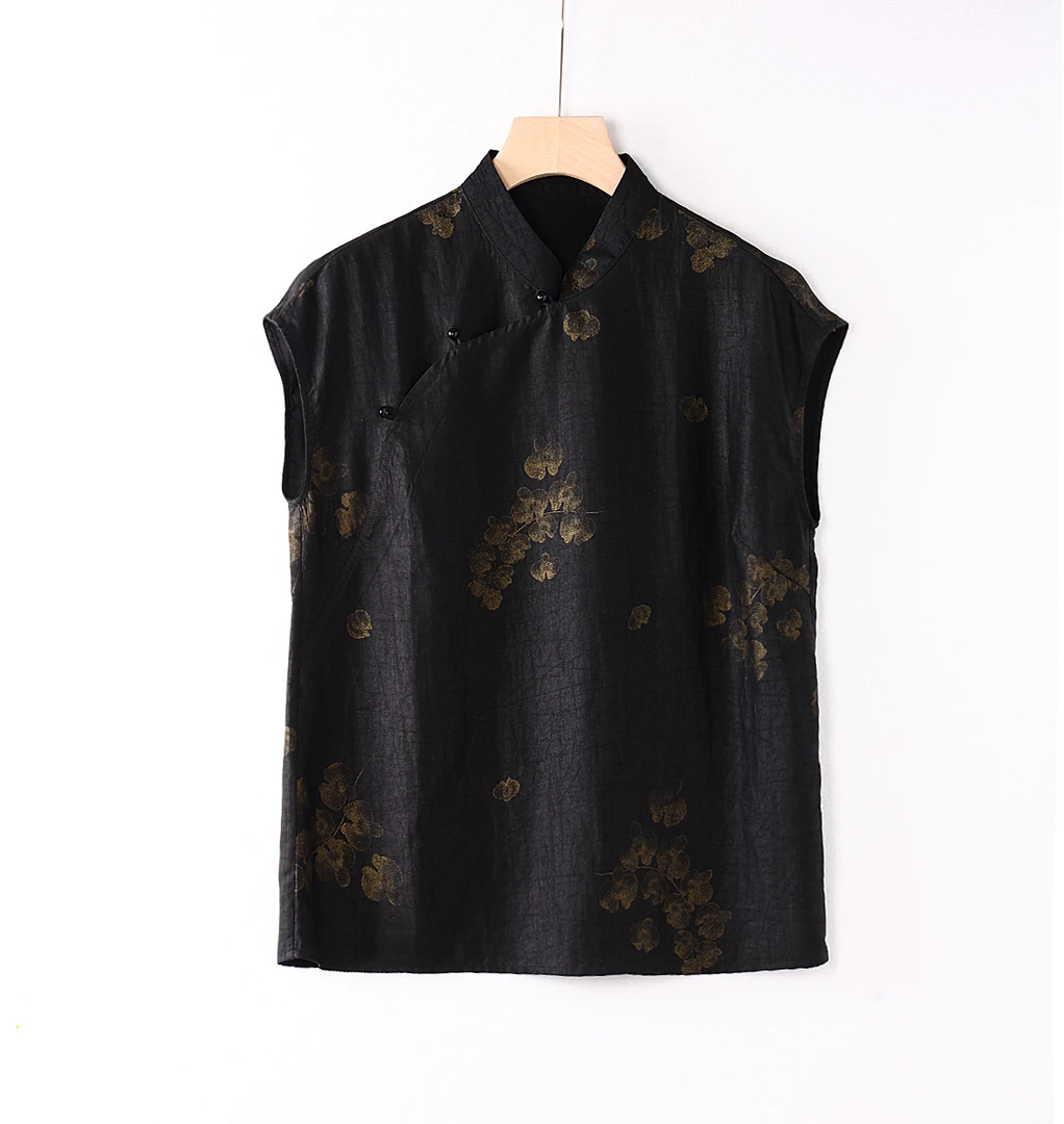 【澜亭絮絮】桑蚕丝香云纱烫金工艺国风上衣LT150