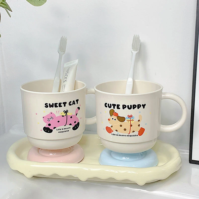 儿童可爱家用杯子卡通情侣漱口杯高颜值学生宿舍刷牙创意牙刷洗漱