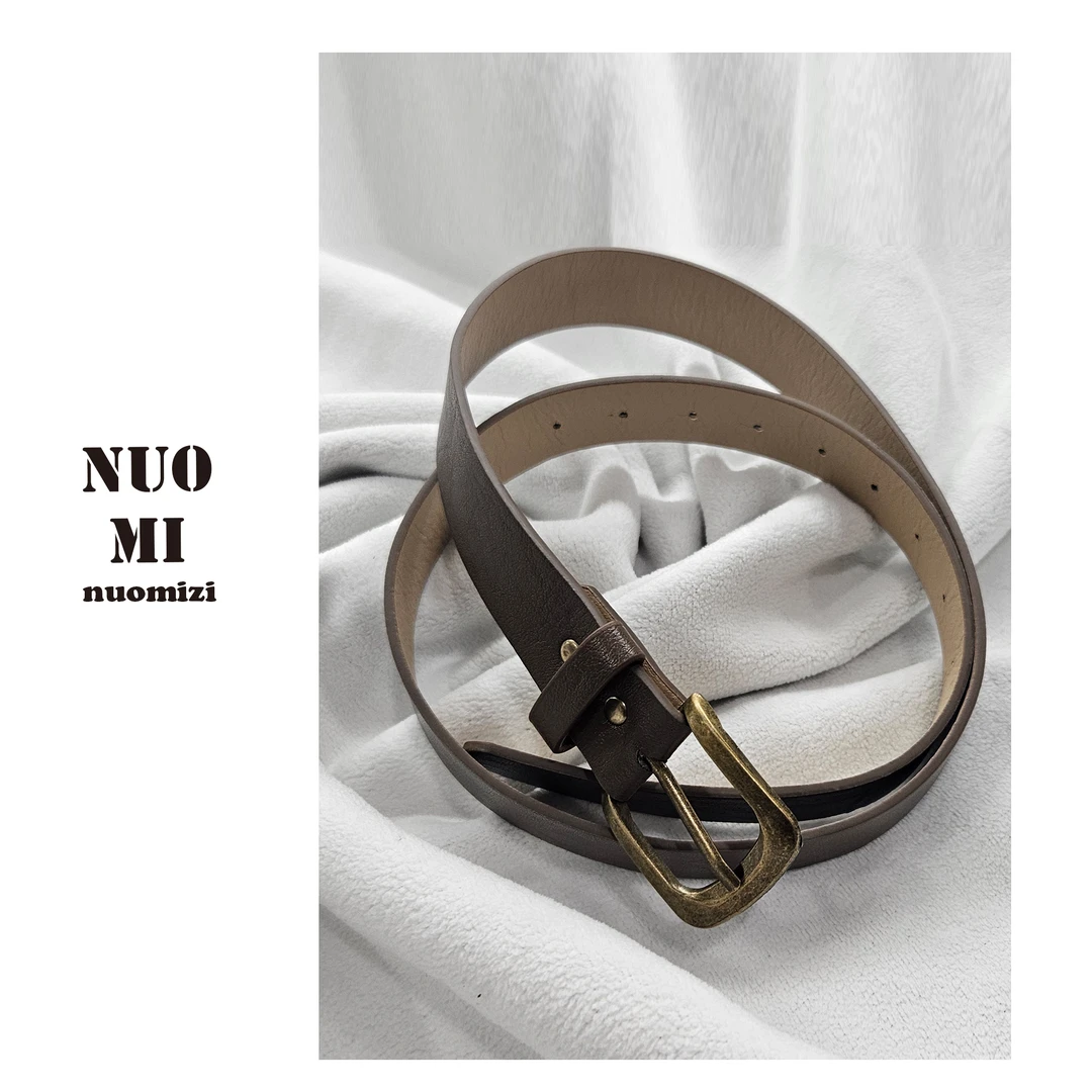 ZOZ糯米子休闲百搭复古针扣腰带细配裙子装饰简约裤带