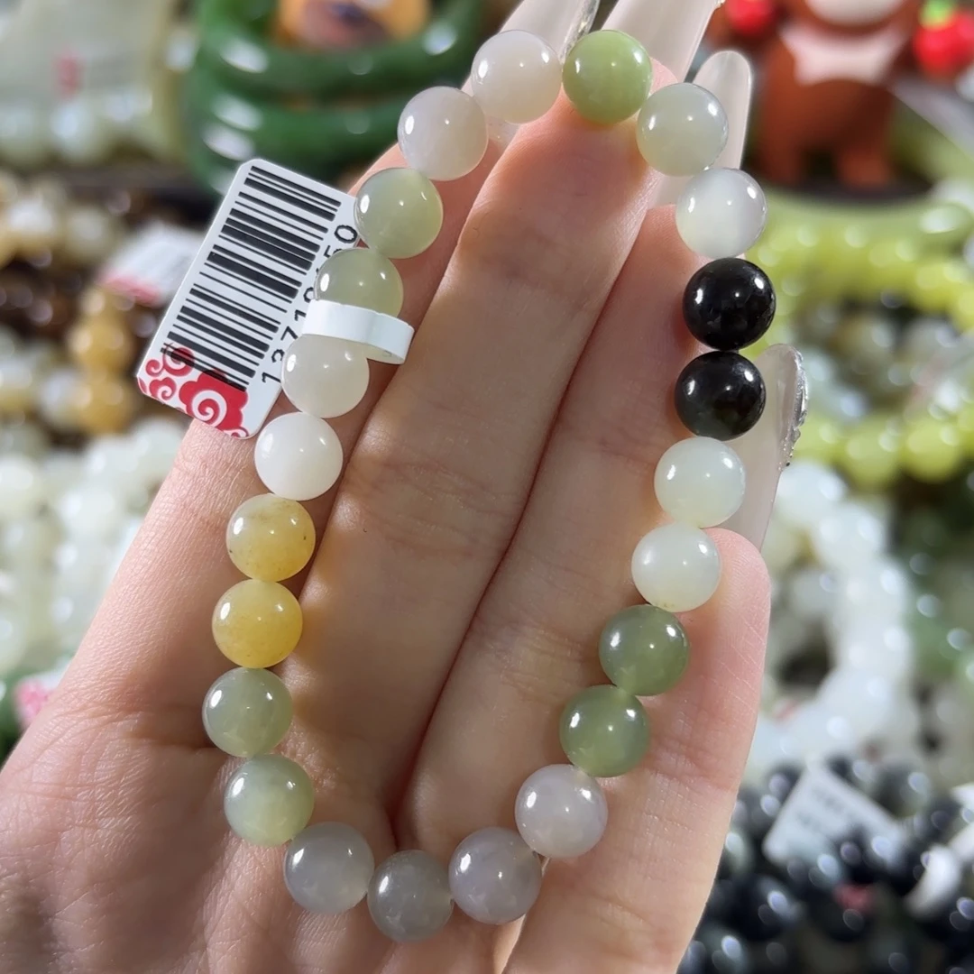 和田玉未镶嵌手链56