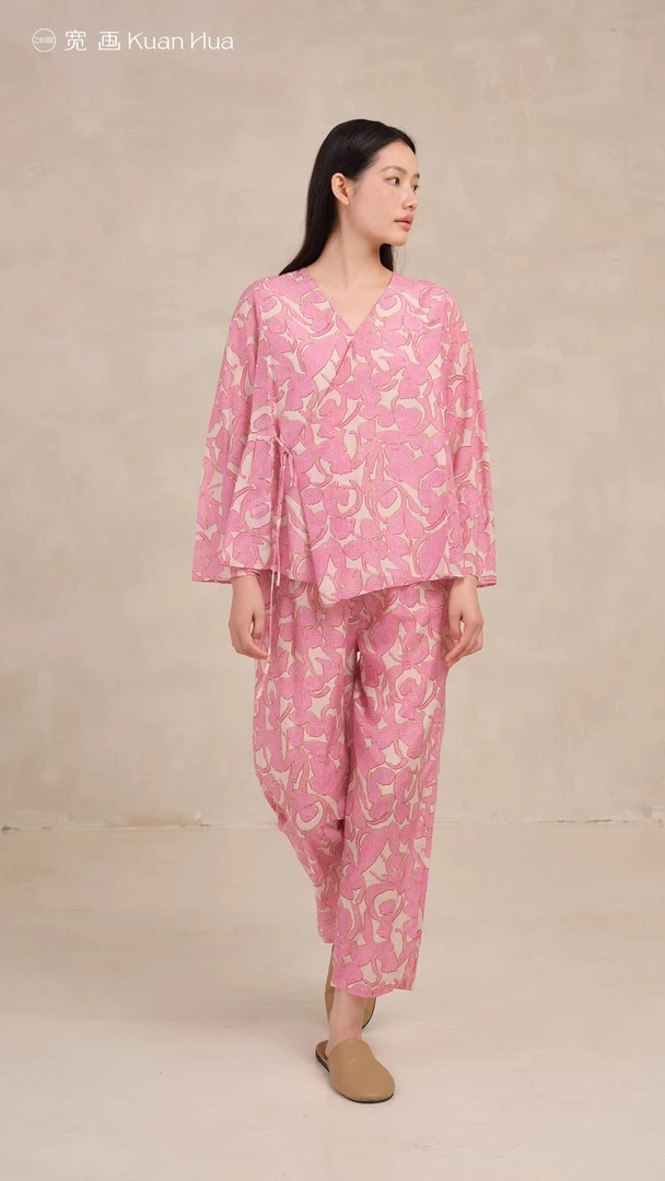 宽画居家25秋冬套装新品自有芳华新款家居服睡衣全棉长袖纯棉大码