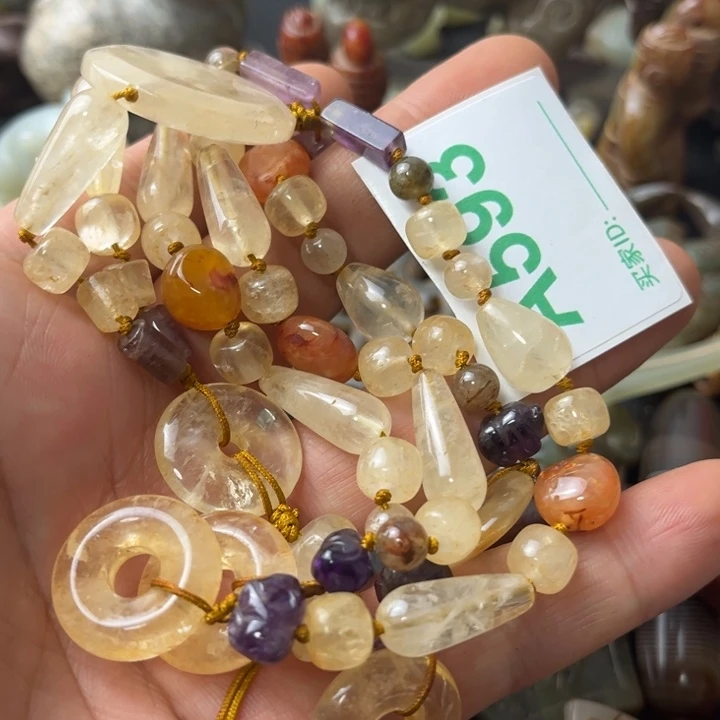 玛瑙/玉髓颈饰合金