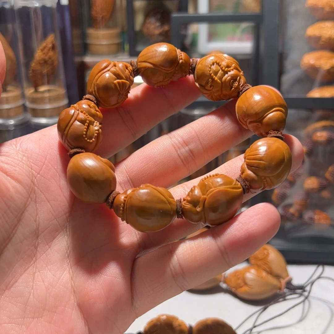 手串/手链橄榄核老油核手工灯泡弥勒