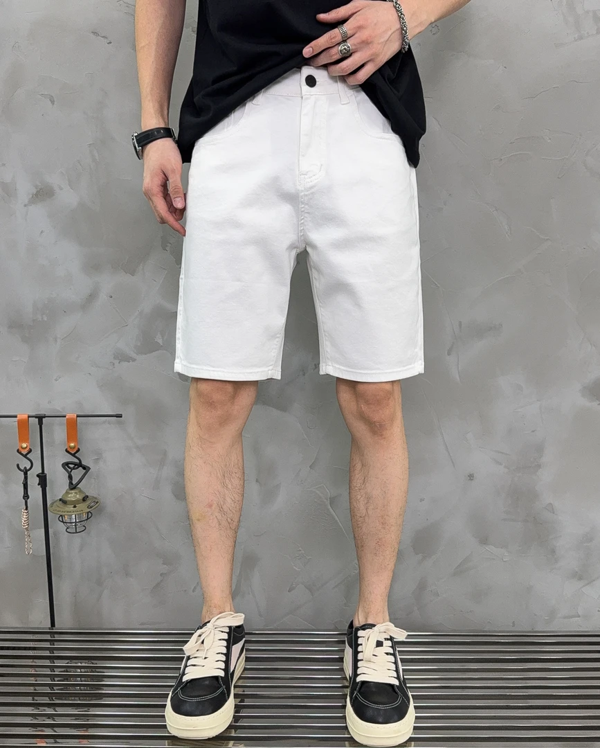 7233# 三防品质夏款新品防水防油防污牛仔弹力短裤