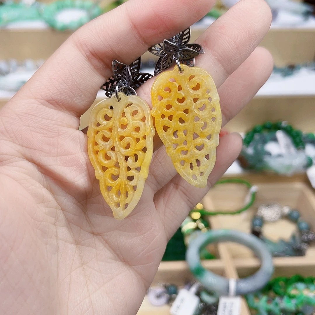 翡翠未镶嵌手链耳坠