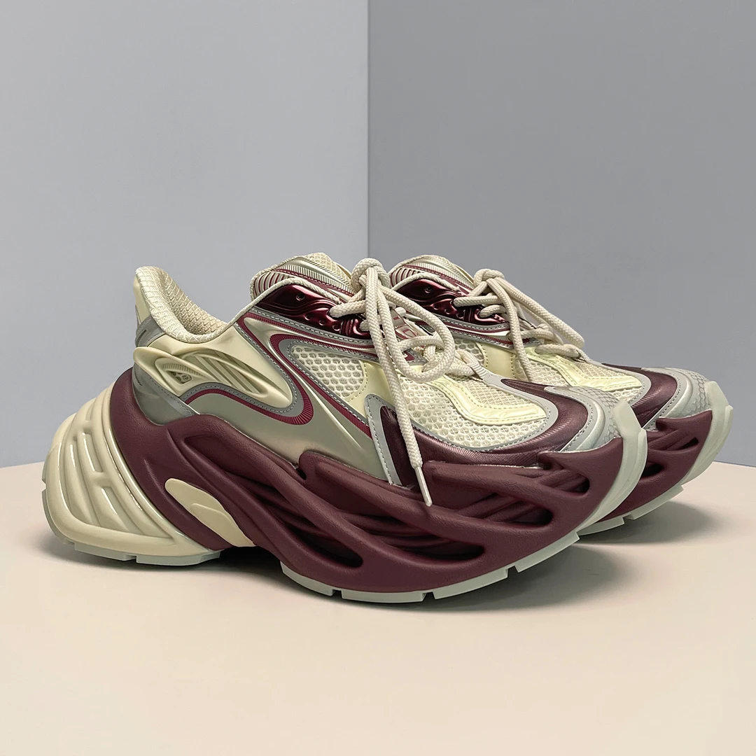 2025新款复古紫色韵味老爹鞋厚底增高休闲运动鞋百搭机甲跑步鞋潮