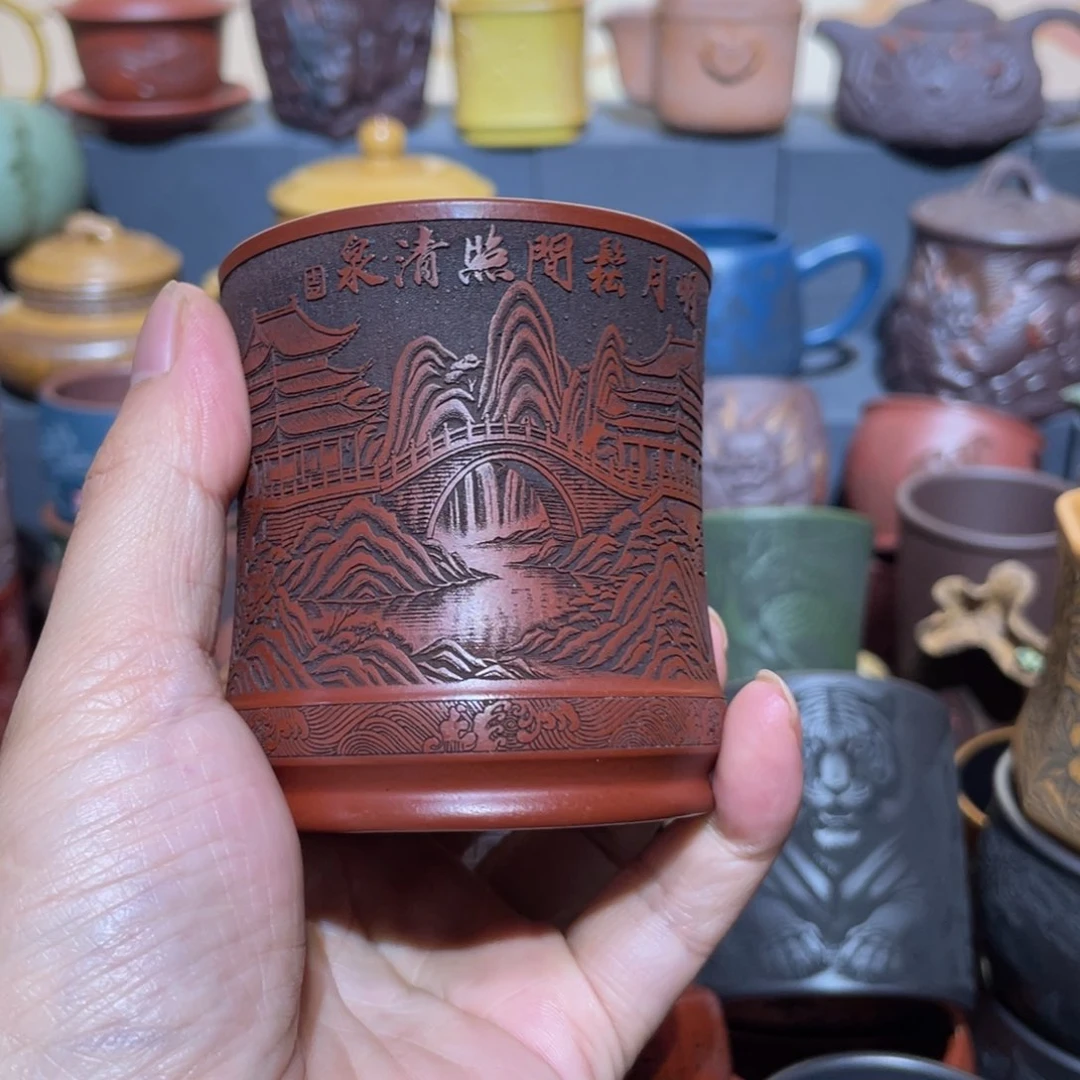 原矿紫砂手工主人杯