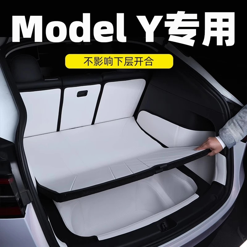 25款特斯拉新车全包围后备箱垫套装焕新版model3后备箱垫保护垫