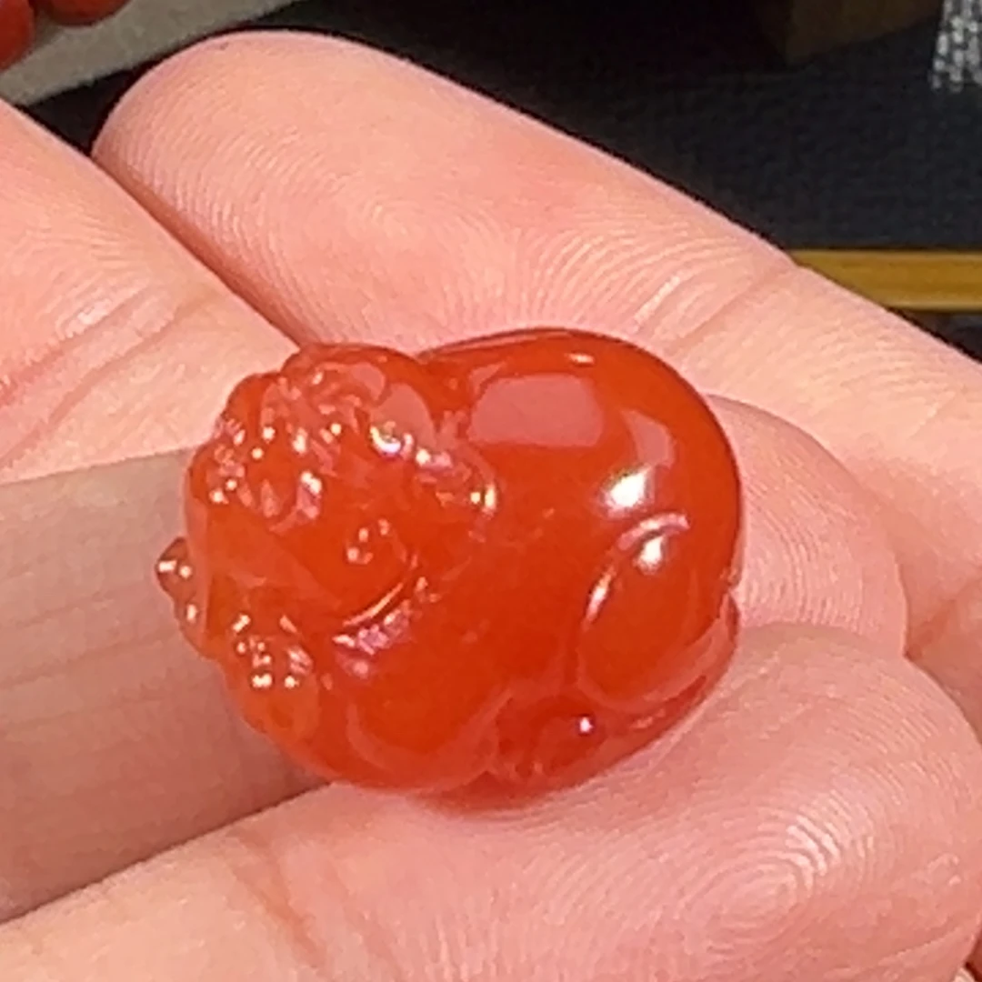 南红玛瑙未镶嵌貔貅17.3*13.2*12.7mm