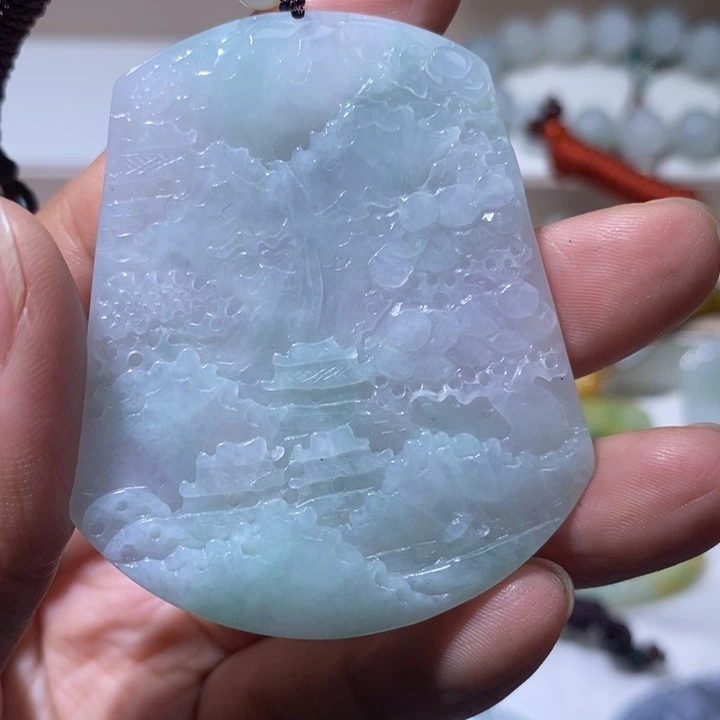 翡翠未镶嵌吊坠(不含链)A585