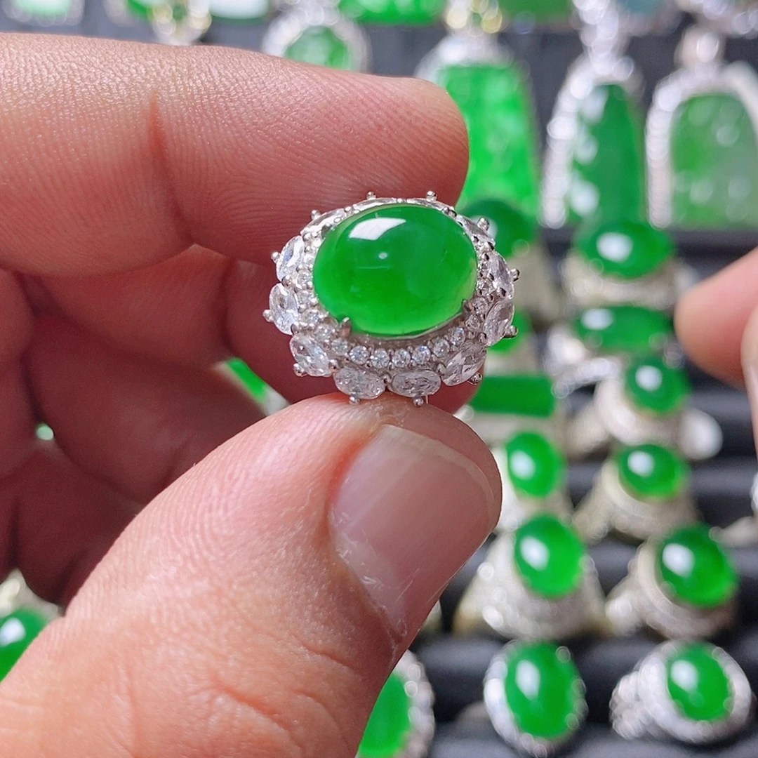 翡翠银S925镶嵌颈饰