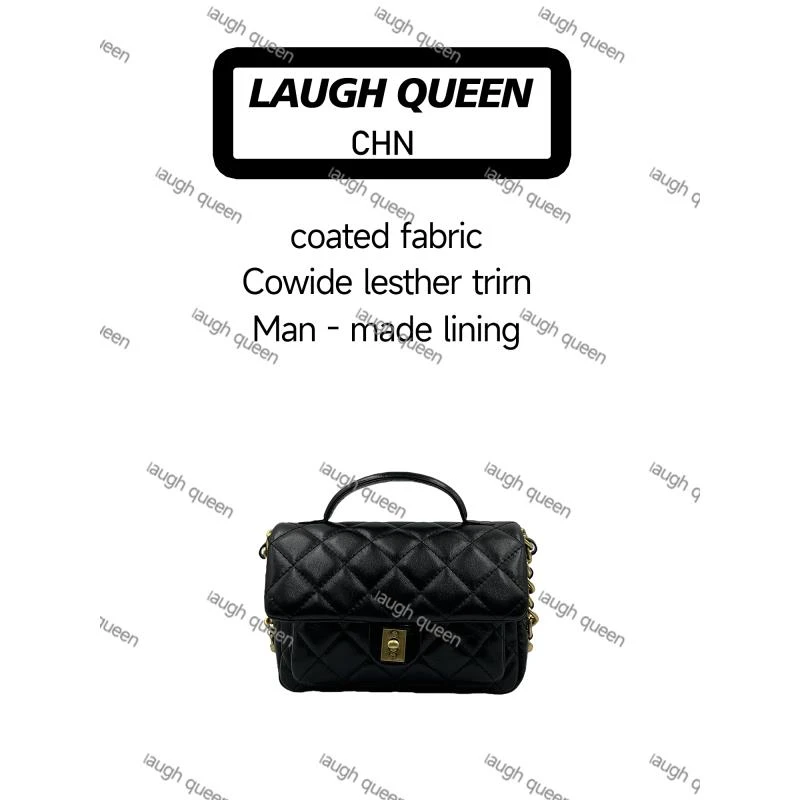 Laugh Queen手工打造真皮女士包10695-1黑色手提单口袋