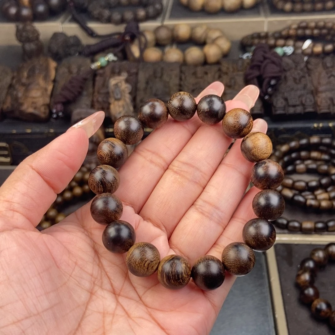 沉香手串吴**业越南芽庄留疤白棋虎斑