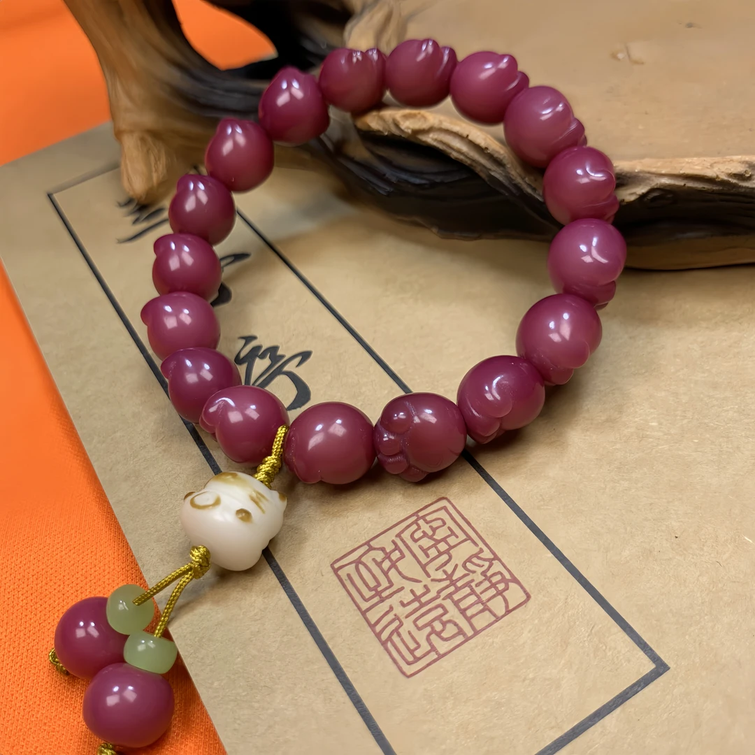 原创设计  乌梅子酱 猫爪菩提单圈手串