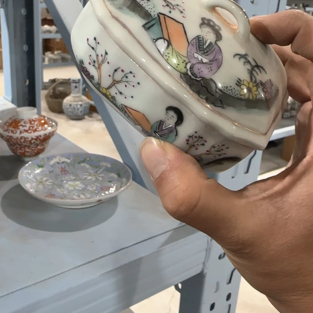 瓷片摆件手绘瓷器全部处理