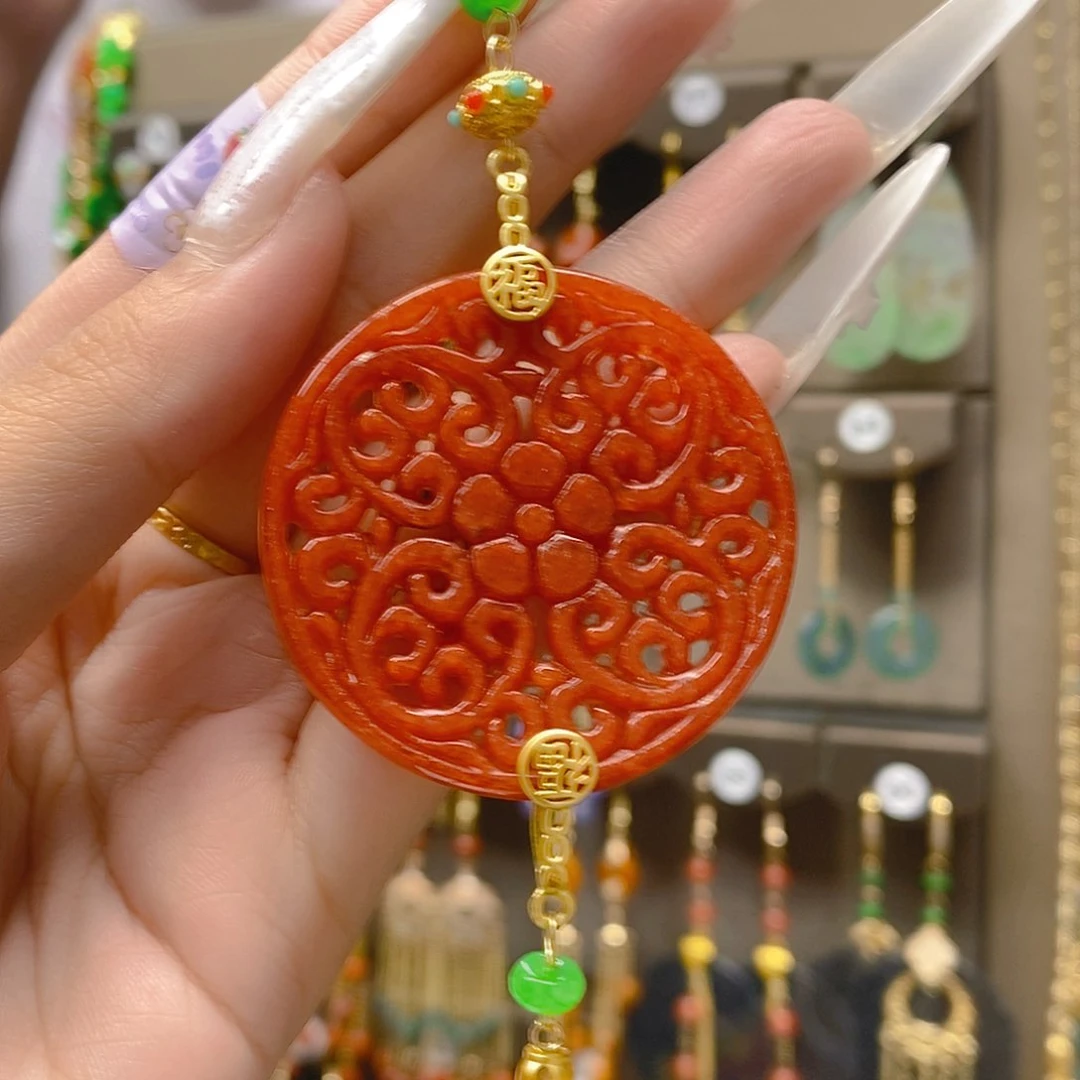 合金翡翠耳饰翡翠