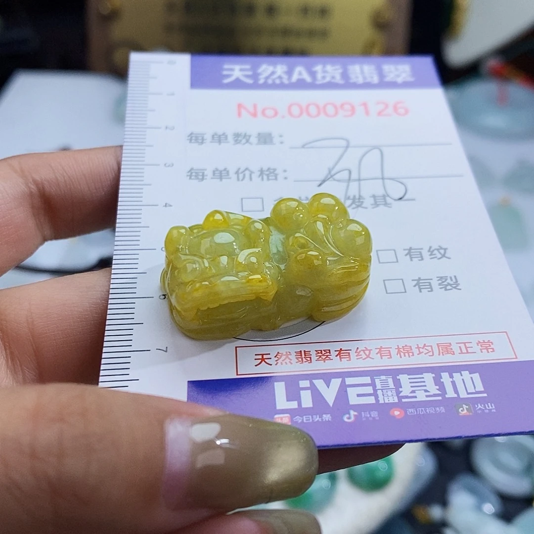 翡翠未镶嵌颈饰9126