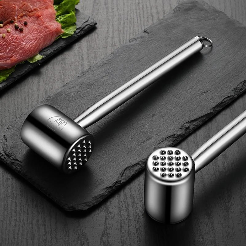 ✅松肉锤316不锈钢牛排锤厨房家用304牛肉捶打敲打断筋器砸肉