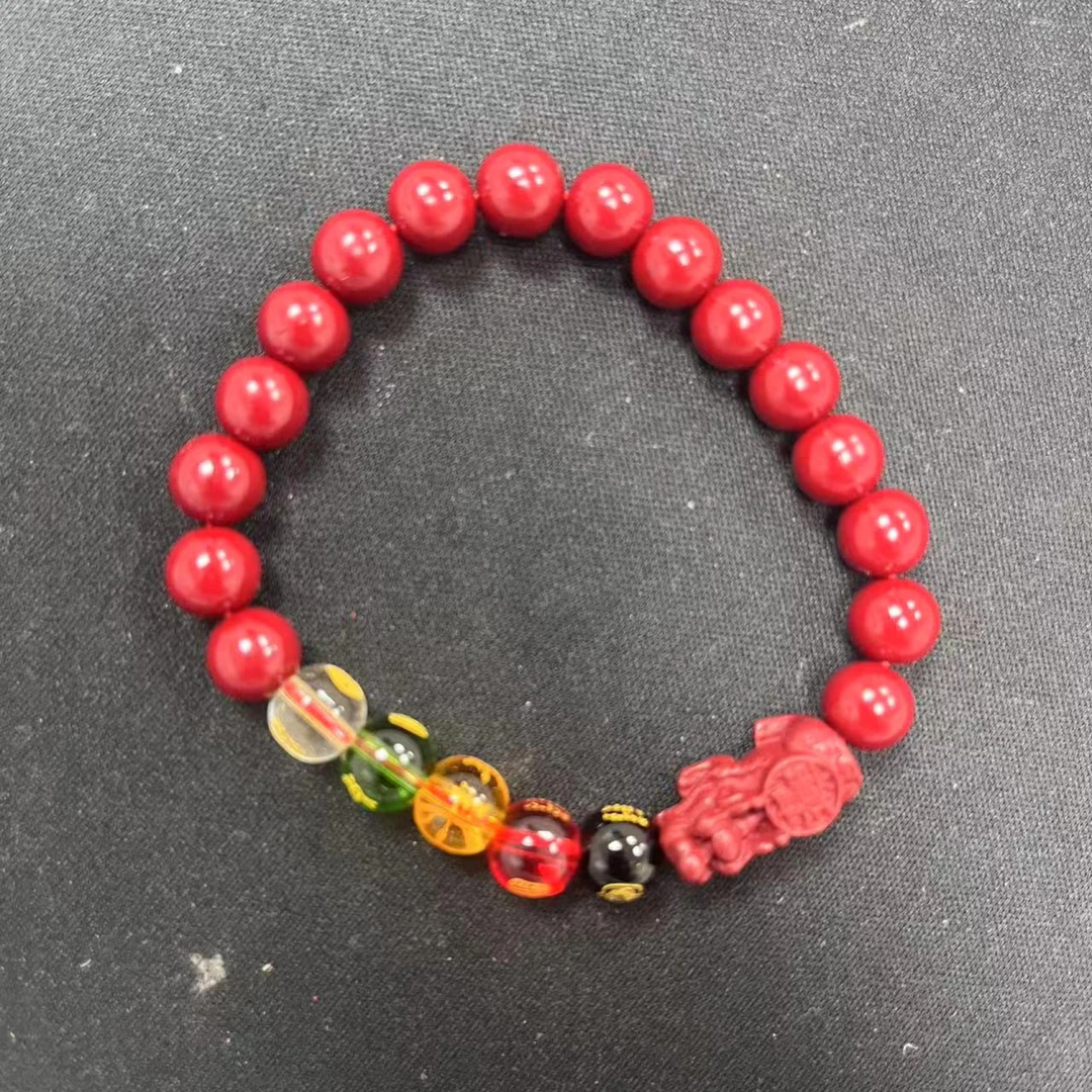 YW066 五色圆珠精品手串(无礼盒）