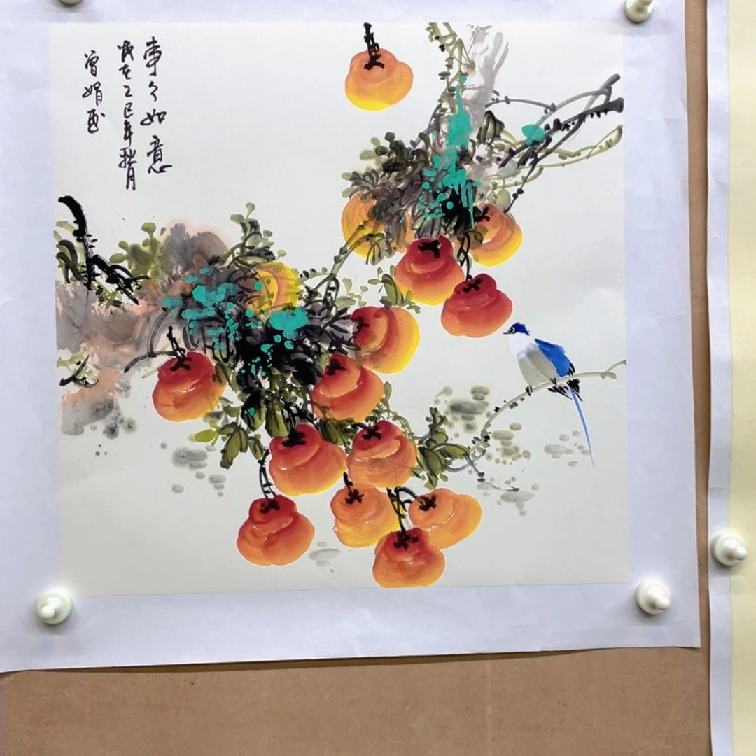 国画手绘国画，花鸟