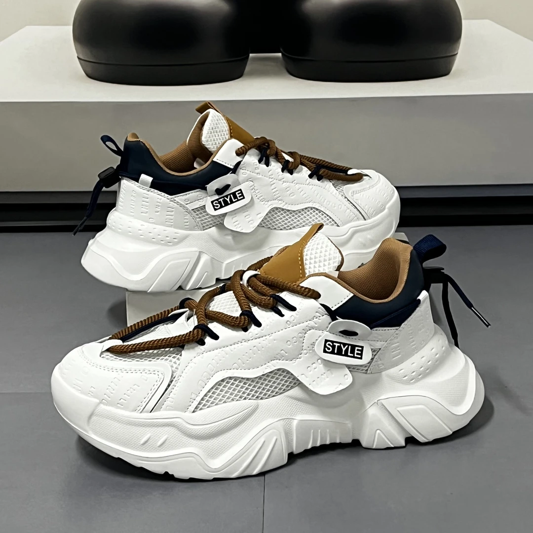 男鞋2025新款秋季潮流厚底增高休闲运动鞋网红爆款青少年老爹潮鞋