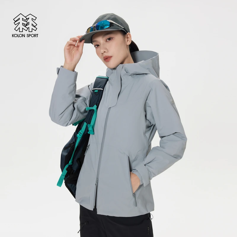KOLON SPORT可隆女VOLCANO防水加热棉服GTX 2L防风P棉冲锋衣1级