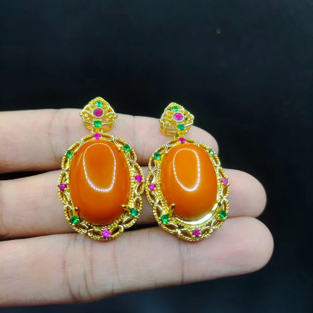 【康康严选】蜜蜡鸽子蛋吊坠赠链YC20【多样性发其一】约20-15mm