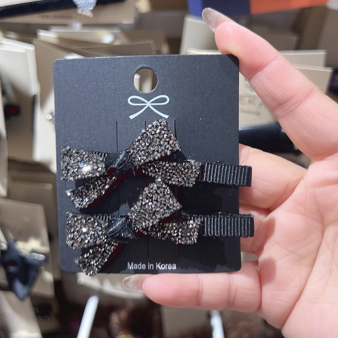 非金属砂糖蝴蝶结鸭夹一对