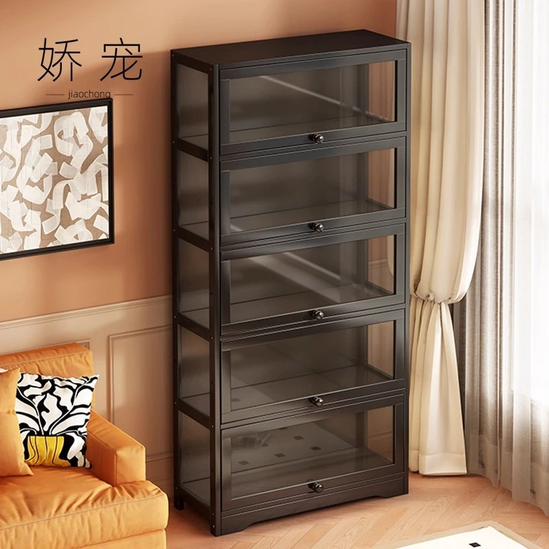 亚克力展示柜家用落地陈列柜玩偶手办摆放置M物架多层防尘书柜书