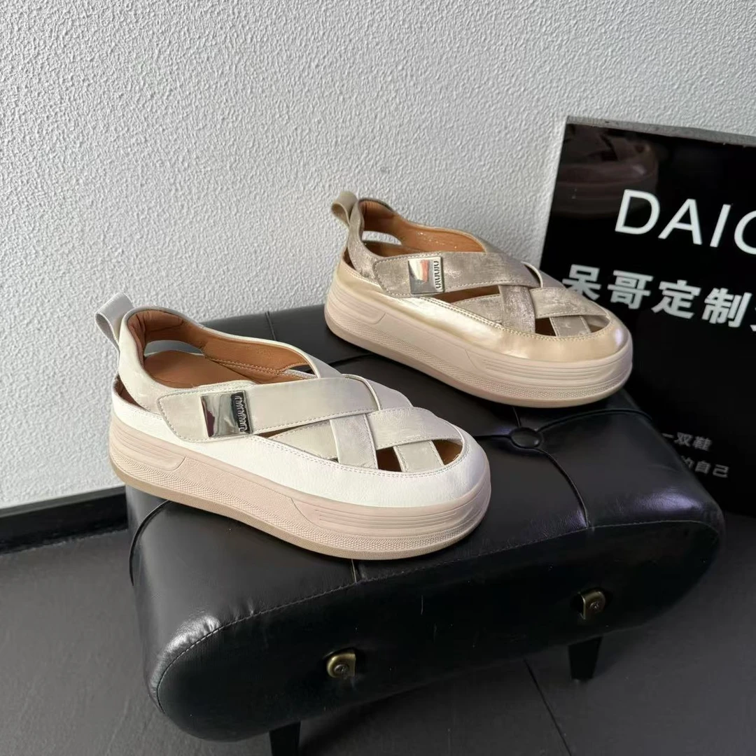 【南极湾】2025夏季新款百搭厚底时尚休闲凉鞋*11188