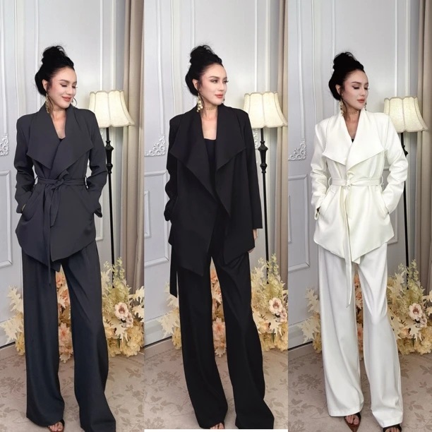 ADLA新款秋季高个子加长裤子外套套装外套两件套高级感显气质5666