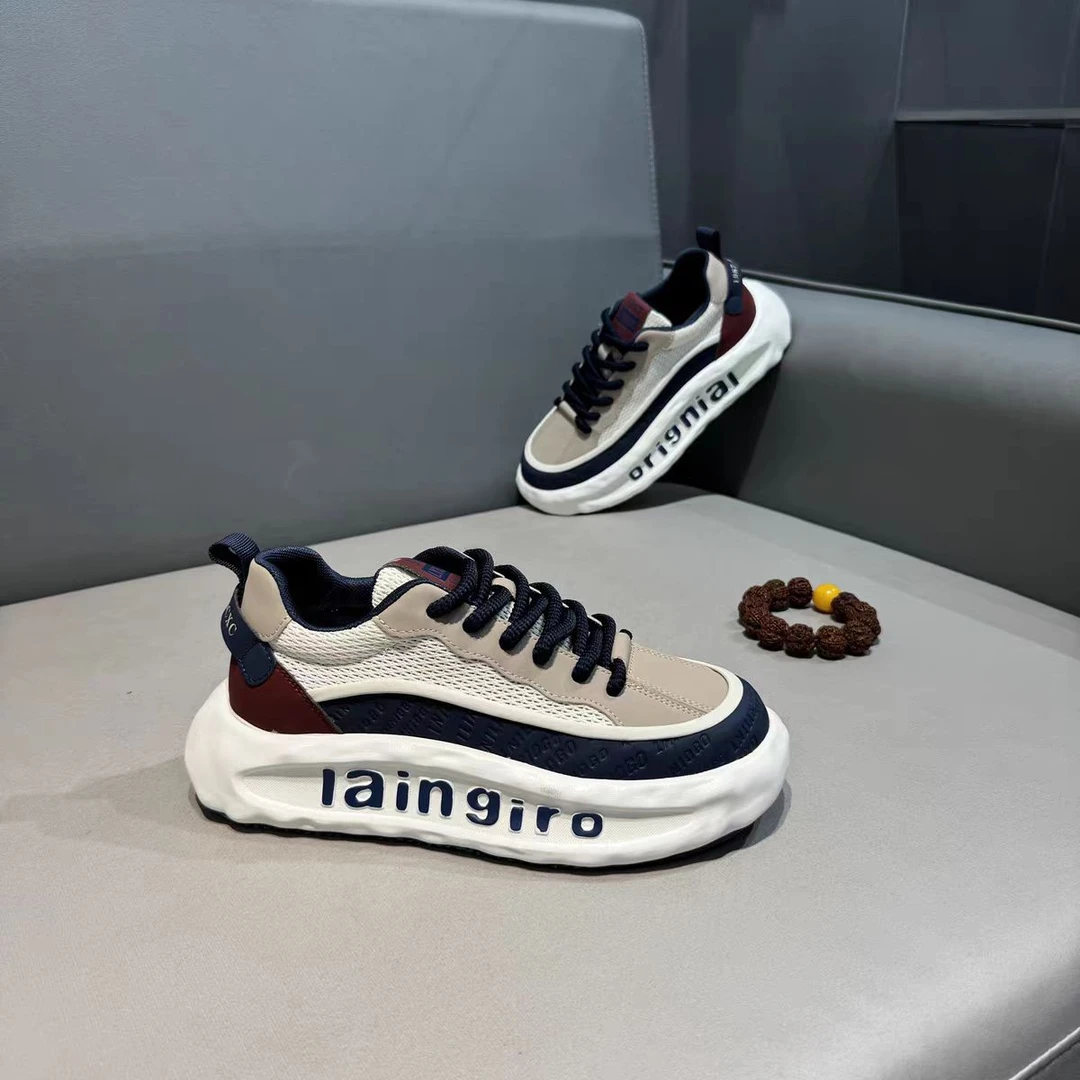 男鞋2025新款经典百搭时尚潮鞋厚底增高老爹鞋男士休闲运动鞋2-11